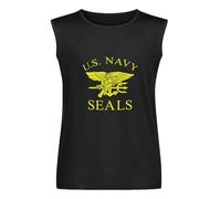 Men's Vest Tank U.S. Navy Seals Men's Vest Sleeveless T Shirt Casual Tops Clothing BlackXXL