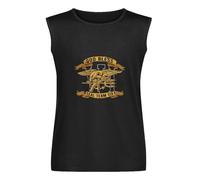 Men's Vest TankManchang Navy Seal T Shirt - God Bless Seal Team Six United States Navy Seals T Shirt Men's Sleeveless T Shirt Casual Tops Clothing Black XL