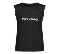 Men's Vest TankMindgame Print Shirt, Tee Not Razor Not Deshi Not Remz Not Xsjado Men Sweatshirt Men's Sleeveless T Shirt Casual Tops Clothing Black XXL