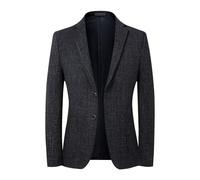 Mens Vintage Sport Coat Two Button Suit Blazers Jacket in Black for Business Casual Office and Wedding Events(M)