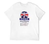 Men's Vote for Rick - an Astley Based Political 80'S Pop Design Old Skool T-Shirts White XL