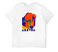 Men's VTG 1980'S Aretha Franklin White Promo Rap Tee T-Shirt White M