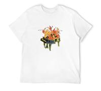 Men's VTG 1994 Jerry Lee Lewis Great Balls of Fire Double Sided Graphic Rock Tee T Shirt White M