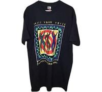 Men's VTG 90S Amnesty International Raise Your Voice T Shirt Black XL