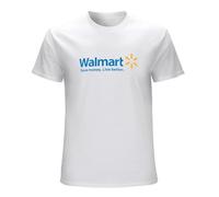 Men's Walmart Supermarket Cool Grocery Store Pop Culture Worn Look Print Tees O Neck T-Shirts White XL
