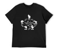 Men's Wan Big Rock Paper Scissors Lizard Spock Mens Sheldon Cooper Covers Cuts Tee T-Shirts Black XL