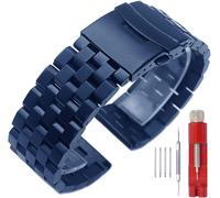 Men's Watch Strap 18mm 20mm 22mm 24mm 26mm Premium Matte 5 Series Watch,Double Lock Stainless Steel Strap Metal Replacement Strap.[U593]