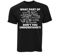 Mens What Don't You Understand Math T Shirt Funny Maths Joke Slogan Novelty Tee Black XL