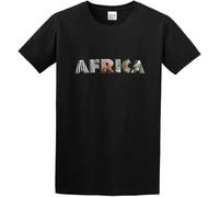 Men's White Super Soft Africa Wilderness T Shirt Print Tees T Shirt O Neck Manches Courtes(Large)