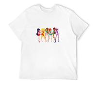 Men's Winx Club Retro Shirt, Tee Black T-Shirts White M