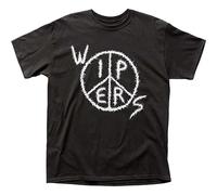 Men's Wipers Logo Mens Rock N Roll Music Retro Band Tee New Black T-Shirts Black L