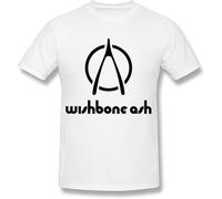Men's Wishbone Ash T Shirt Crew Neck Unisex Short Sleeve T-Shirt White XL