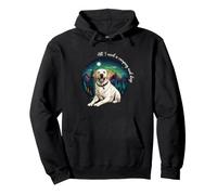 Mens & Womens All I Need is Camping & Yellow Lab Dog Lover Sweat à Capuche