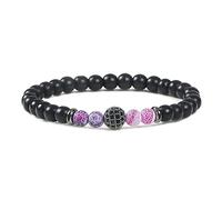 Men's Women's Bracelets Wristband,Men Fashion 6Mm Natural Stone Beaded Bracelets Women for All Occasions
