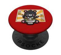 Mens Womens Chinese Kawaii Hot Pot Bear Taiwan Travel Lover PopSockets PopGrip Adhésif