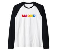 Men's Women's Colorful Madrid Spain Novelty Graphic Design Manche Raglan