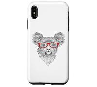 Mens Womens Cute Funny Hipster Red Glasses Koala Bear Lover Coque pour iPhone XS Max