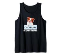 Mens Womens Elements of Happiness Red Border Collie Lover Débardeur