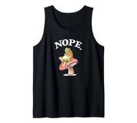 Mens Womens Funny Cottagecore Nope Grumpy Frog on Mushroom Débardeur