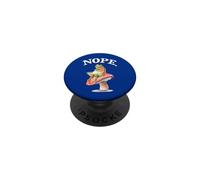 Mens Womens Funny Cottagecore Nope Grumpy Frog on Mushroom PopSockets PopGrip Adhésif