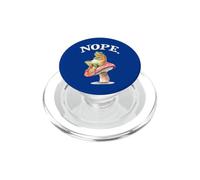 Mens Womens Funny Cottagecore Nope Grumpy Frog on Mushroom PopSockets PopGrip pour MagSafe