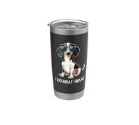 Mens Womens Funny Do What I Want Piebald Dachshund Lover Gobelet isotherme en acier inoxydable double paroi