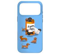Mens Womens Funny Happy Pills Tan Black Dachshund Lover Coque pour iPhone 17 Pro Max