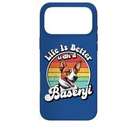 Mens Womens Funny Retro Vintage Life is Better Basenji Lover Coque pour iPhone 17 Pro Max
