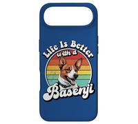 Mens Womens Funny Retro Vintage Life is Better Basenji Lover Coque pour iPhone Air
