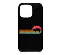 Mens Womens Girls 70s Retro Vintage Cute Show Pig Lover Coque pour iPhone 13 Pro