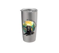 Mens Womens Girls All I Need Is Camping Black Lab Lover Gobelet isotherme en acier inoxydable double paroi