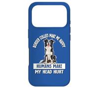 Mens Womens Humans Hurt My Head Happy Border Collie Lover Coque pour iPhone 17 Pro