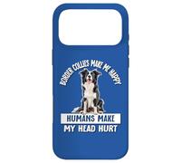 Mens Womens Humans Hurt My Head Happy Border Collie Lover Coque pour iPhone 17 Pro Max