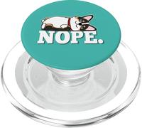 Mens Womens Kawaii Nap Sleep Nope Black Tricolor Corgi Lover PopSockets PopGrip pour MagSafe
