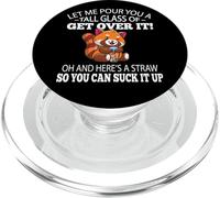 Mens Womens Kids Boys Girls Cute Get Over It Red Panda Lover PopSockets PopGrip pour MagSafe