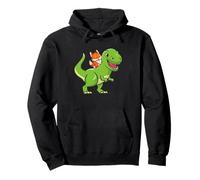 Mens Womens Kids Boys Kawaii Dino Dinosaur Red Fox Lover Sweat à Capuche