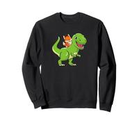Mens Womens Kids Boys Kawaii Dino Dinosaur Red Fox Lover Sweatshirt