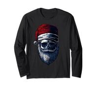Men's Women's Kids Cool Christmas Santa Claus Graphic Design Manche Longue