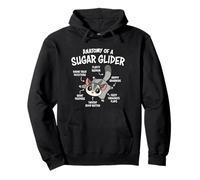 Mens Womens Kids Cute Anatomy of A Sugar Glider Lover Sweat à Capuche