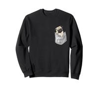 Men's Women's Kids Funny Cool Pocket Pug Pets Graphic Design Sweatshirt