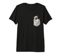 Men's Women's Kids Funny Cool Pocket Pug Pets Graphic Design T-Shirt Haut de Gamme