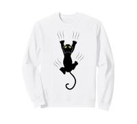 Men's Women's Kids Funny Cute Graphic Cat Surviving on My Sweatshirt
