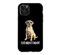 Mens Womens Kids Funny Do What I Want Yellow Lab Dog Lover Coque pour iPhone 11 Pro