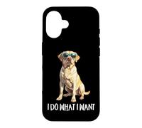 Mens Womens Kids Funny Do What I Want Yellow Lab Dog Lover Coque pour iPhone 16