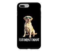 Mens Womens Kids Funny Do What I Want Yellow Lab Dog Lover Coque pour iPhone 7 Plus/8 Plus