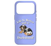 Mens Womens Kids Funny Life is Better Dapple Dachshund Lover Coque pour iPhone 17 Pro