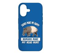 Mens Womens Kids Humans Hurt Head Tapirs Make Me Happy Coque pour iPhone 17