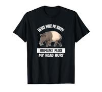 Mens Womens Kids Humans Hurt Head Tapirs Make Me Happy T-Shirt