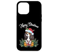Mens Womens Kids Merry Christmas Santa Cavalier Dog Mom Coque pour iPhone 12 Pro Max