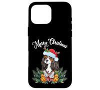 Mens Womens Kids Merry Christmas Santa Cavalier Dog Mom Coque pour iPhone 16 Pro Max